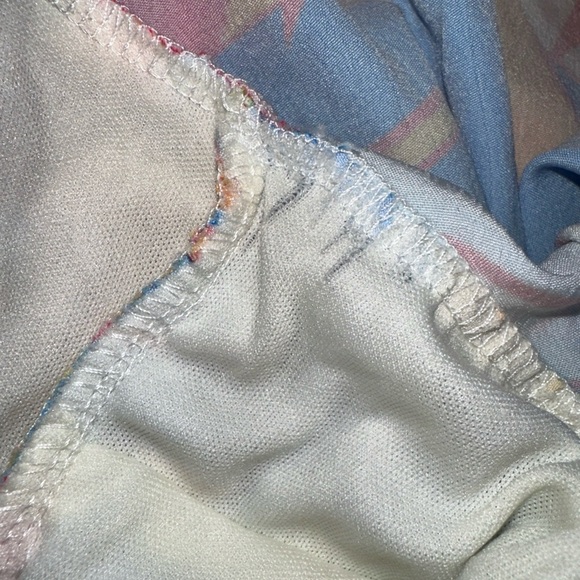 Flying Tomato Womens Sz L Mini Dress Colorful Vacation Tropical Puff Sleeve - Picture 4 of 12